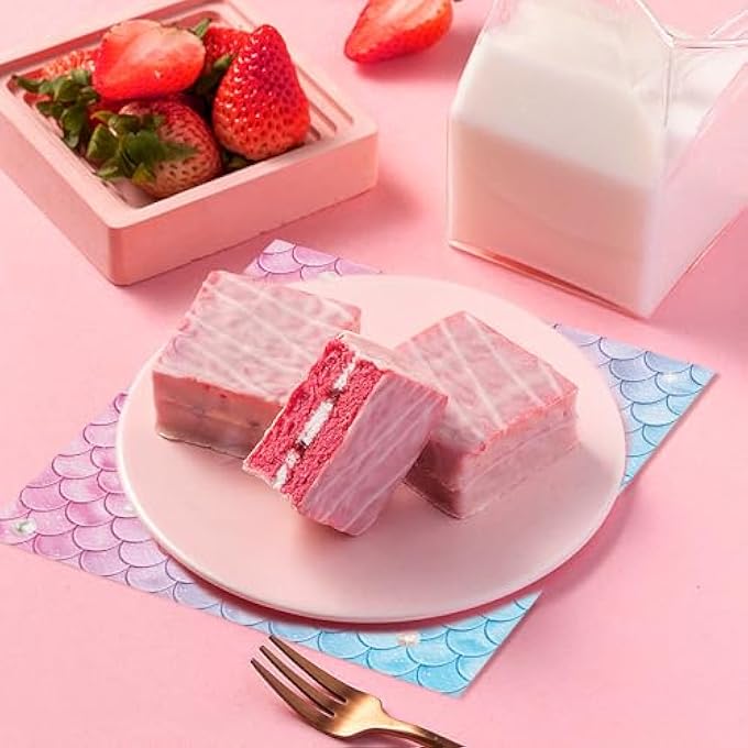 MERMAID NAPKINS PACK OF 40 MERMAID BIRTHDAY DECORATION MERMAID DISPOSABLE PAPER NAPKINS FOR GIRLS PARTY TISSUES, BIRTHDAY PARTY DECORATION ACCESSORIES 33 X 33 CM - Image 3